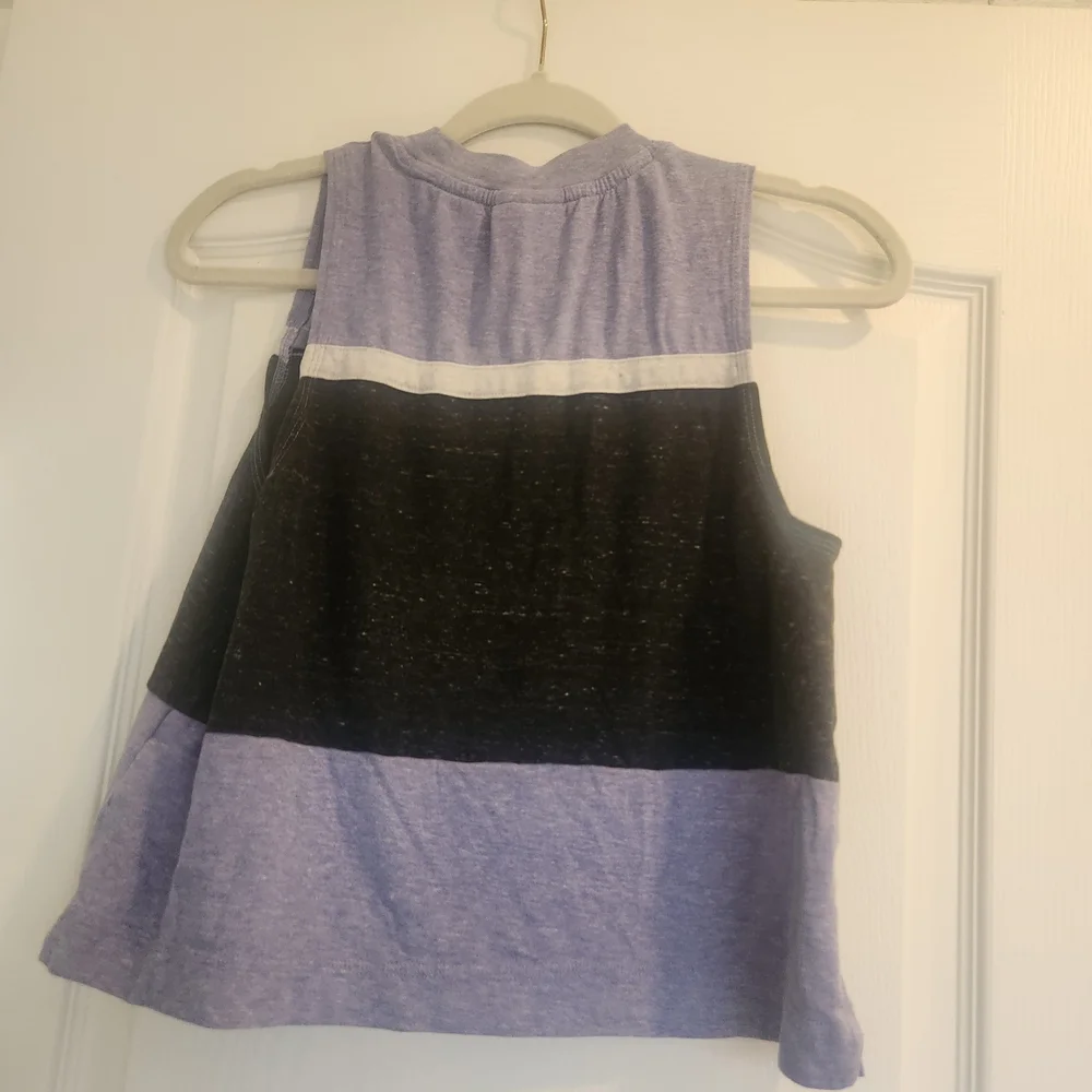 Nike Women's Tank Top - Black and Lavender Size M Euc